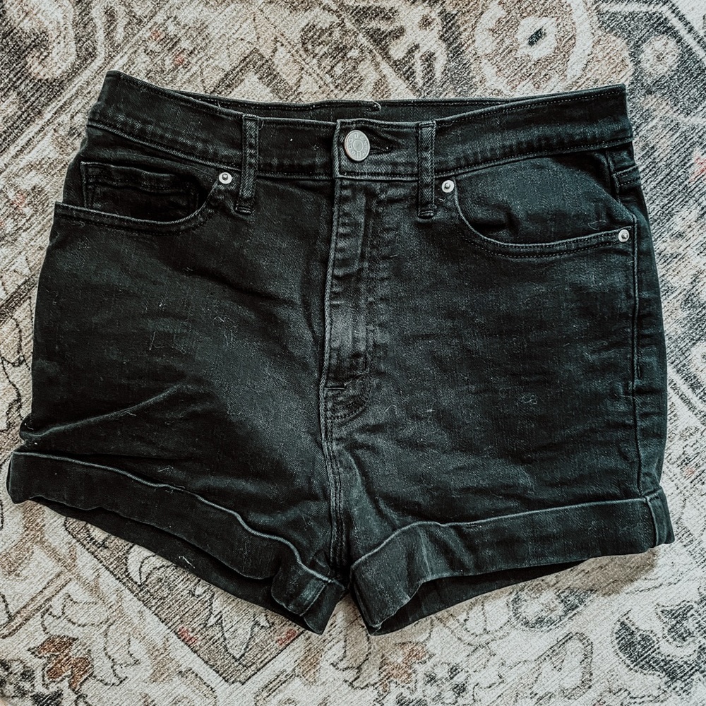 Black BDG High Rise Denim Shorts